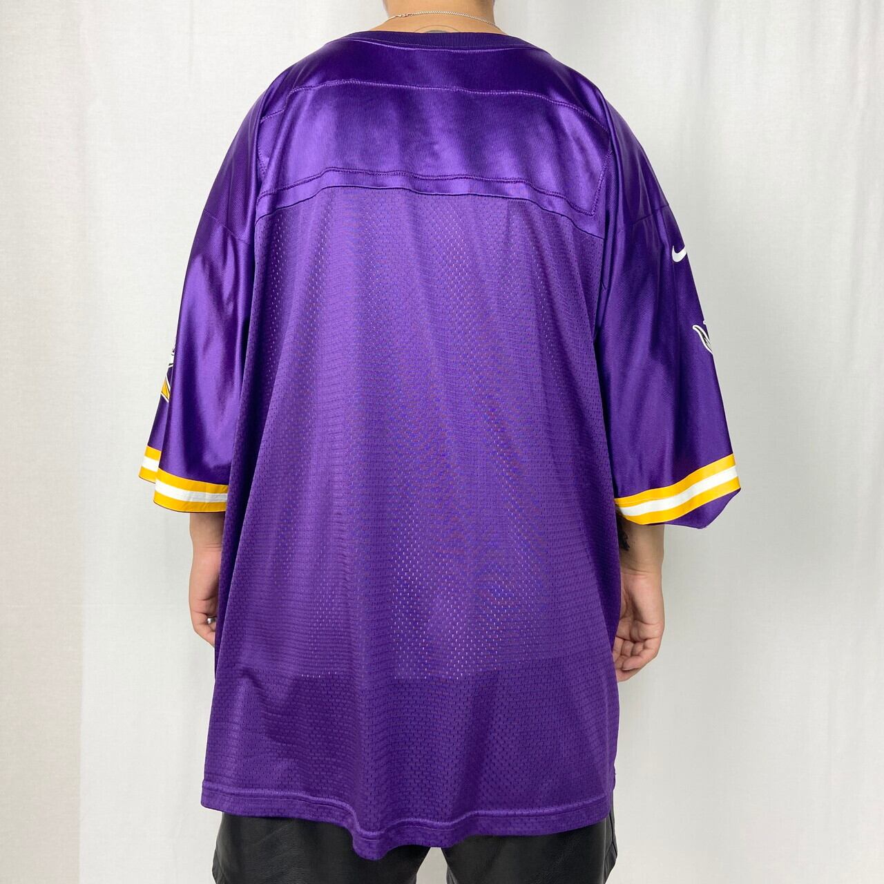 メンズ イーグル ナイロン ゲームシャツ USA 90s 黒 黄色 2XL