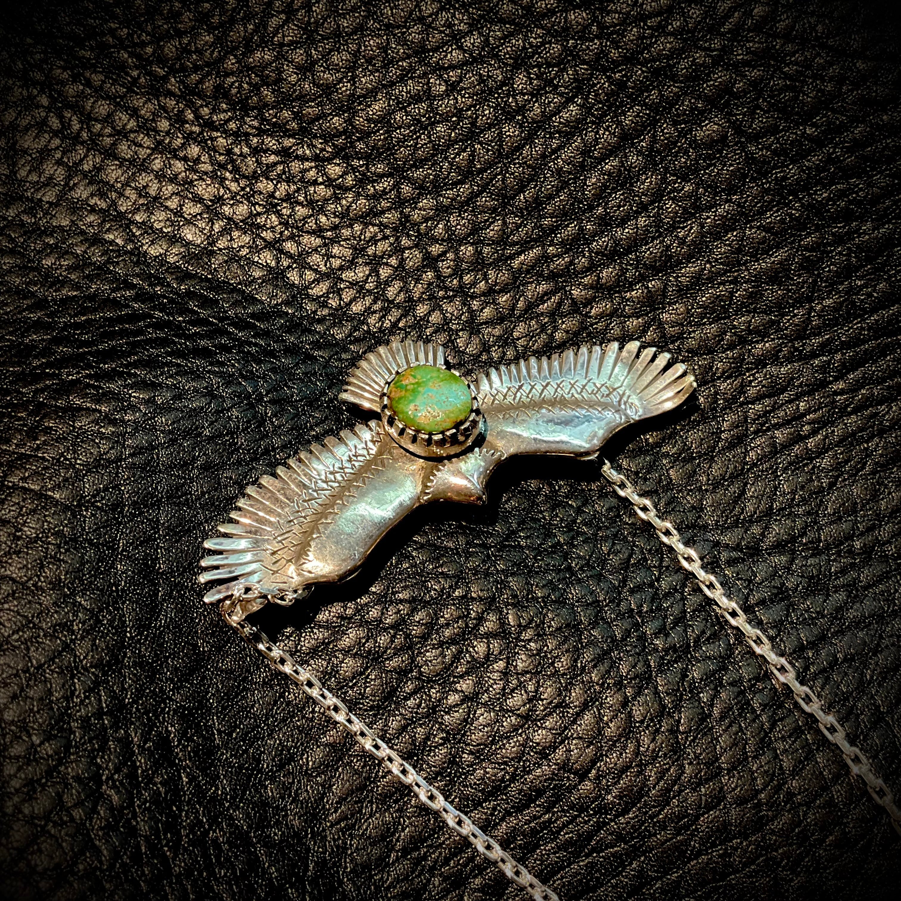 WHEEL WORKS eagle small pendant Sonoran Gold Turquoise