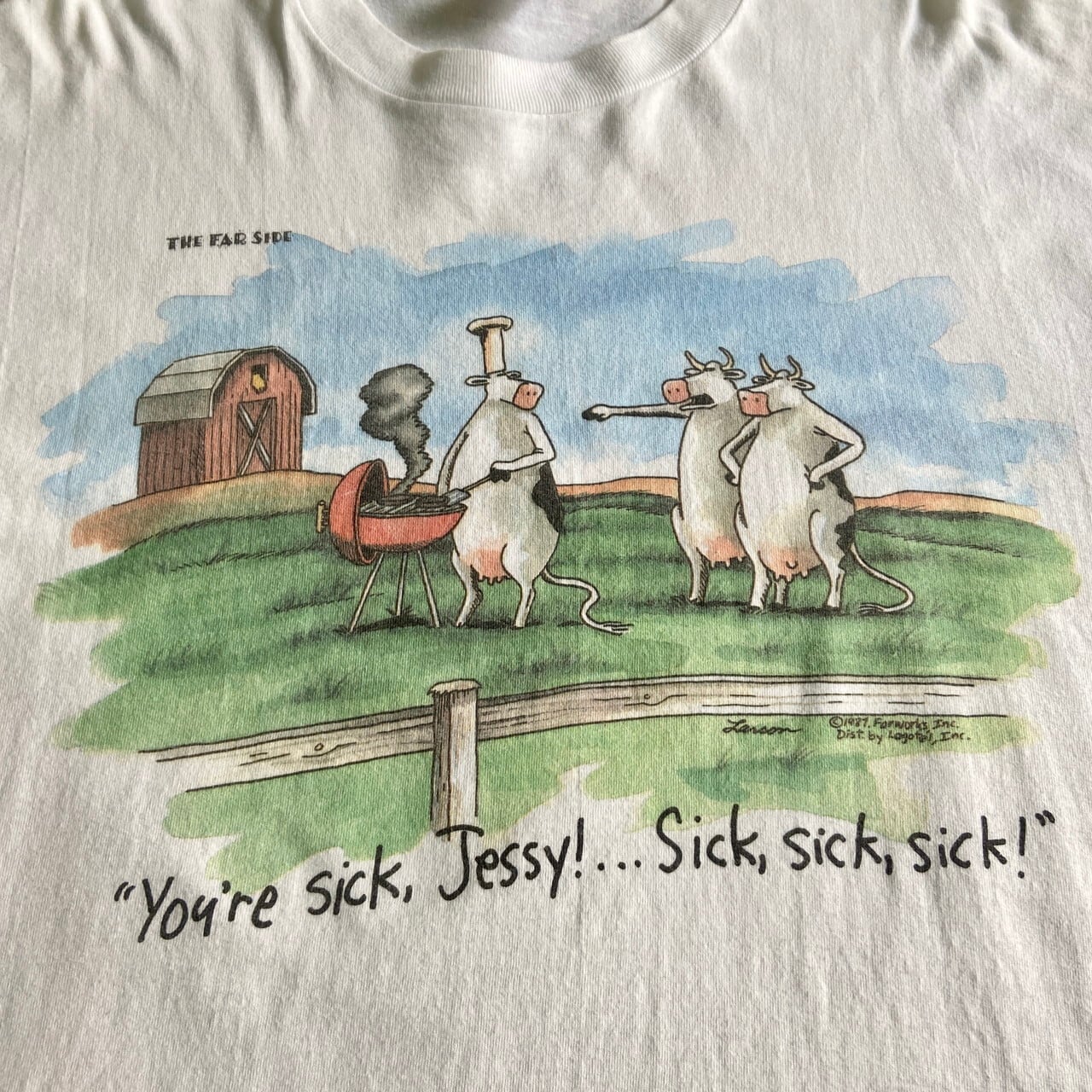 90年代 USA製 The Far Side Cows Animal Cartoon アニマル アート 