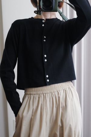 short knit cardigan black