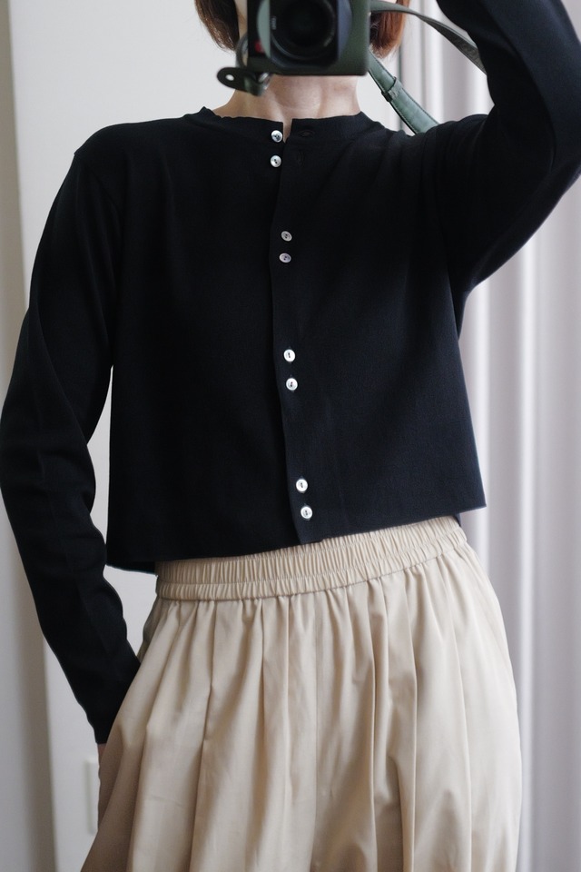short knit cardigan black