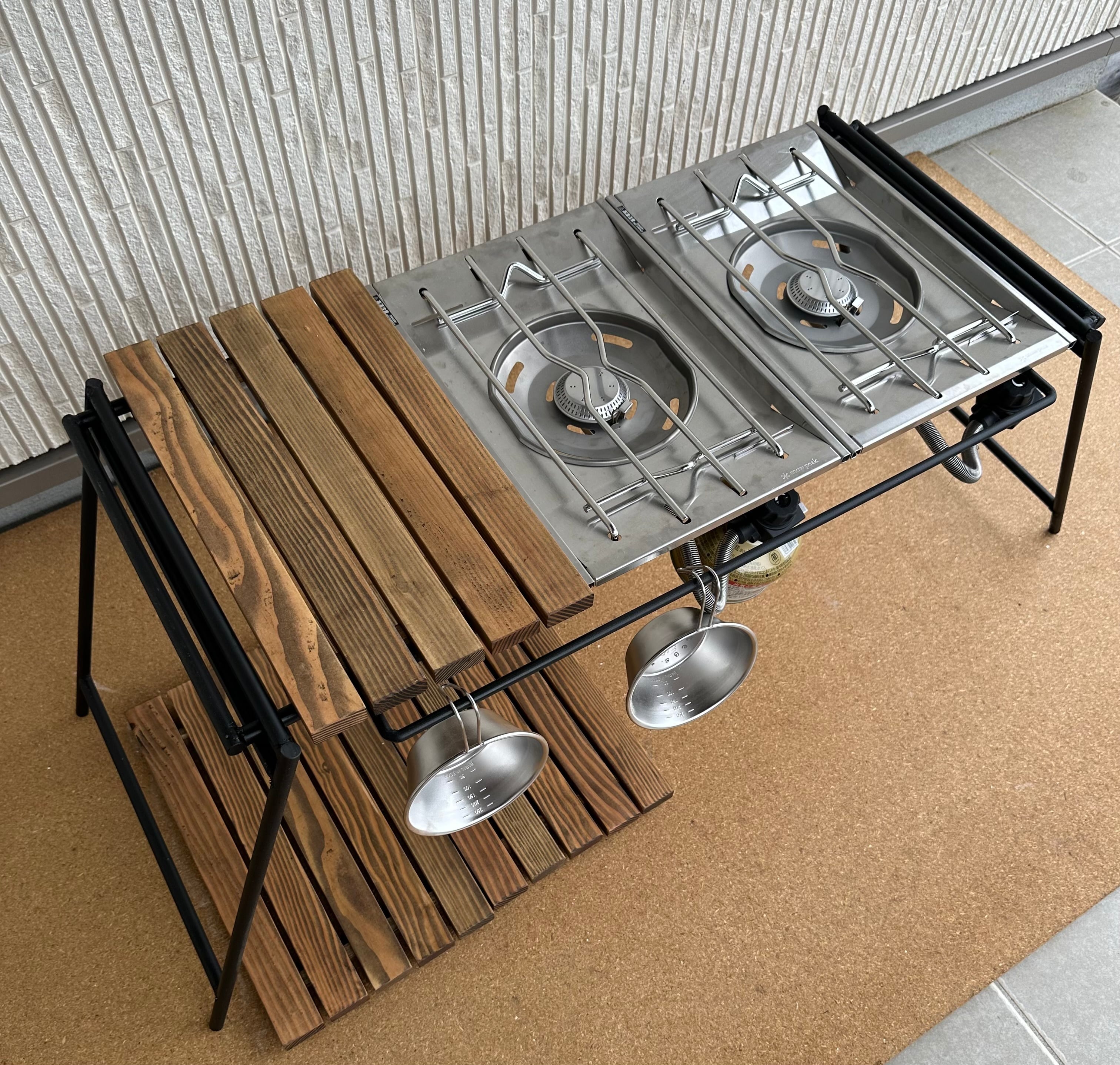 フラットバーナ－テーブルアイアンigtテーブルジャコビーン色