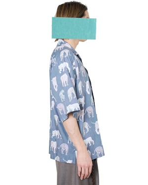 m's braque "SHORT SLEEVES ALOHA SHIRT〔BLUEGREY / TIGER〕"