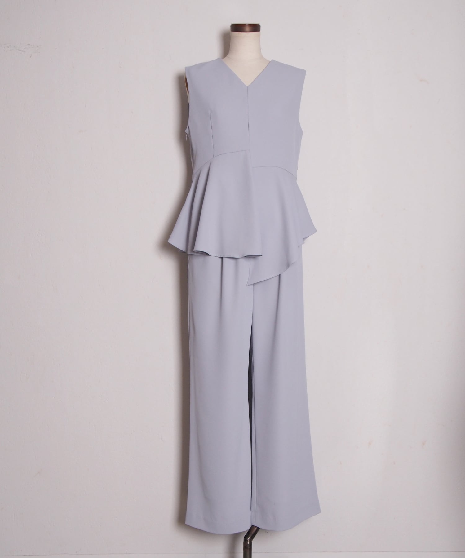 ノースリーブセットアップパンツ B/サックス | troisiemechaco