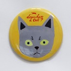 森邦保作品 猫マグネット L04（灰猫イメージ）ロゴマーク付きです。