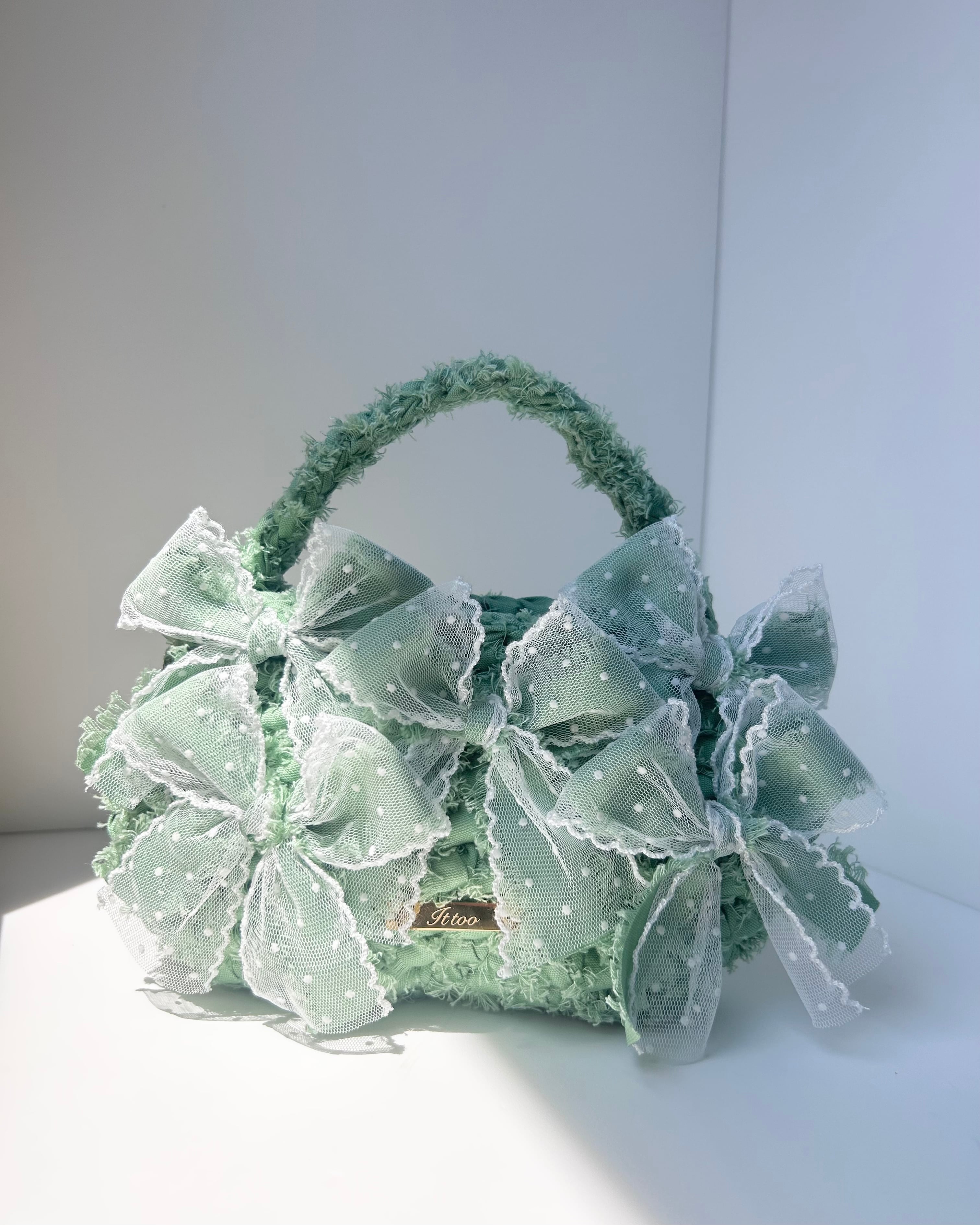 Baby Ribbon Bag green