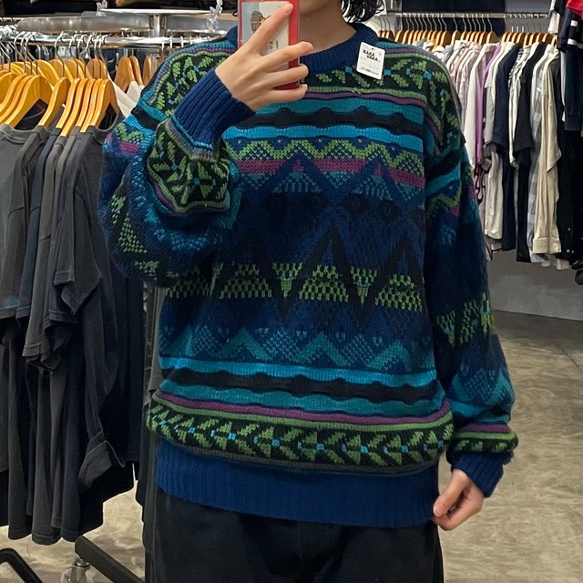 【USED】総柄ニット