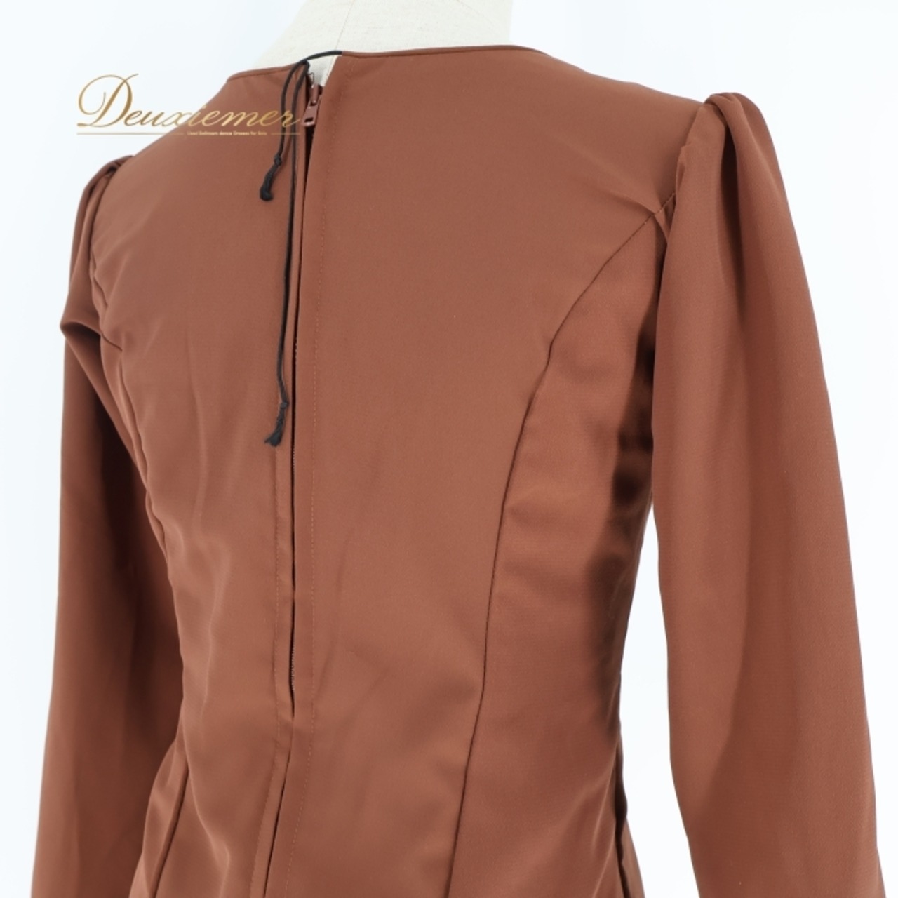 フラメンコ 衣装 トップス ブラウス 無地 長袖 茶色 ダンス パーティ 発表会 舞台 レディース ブラウン系 発表会衣装 シンプル スタイリッシュ ダンス用品 フラメンコブラウス 無地トップス レディースファッション ダンスウェア 長袖トップス おしゃれ カジュアル