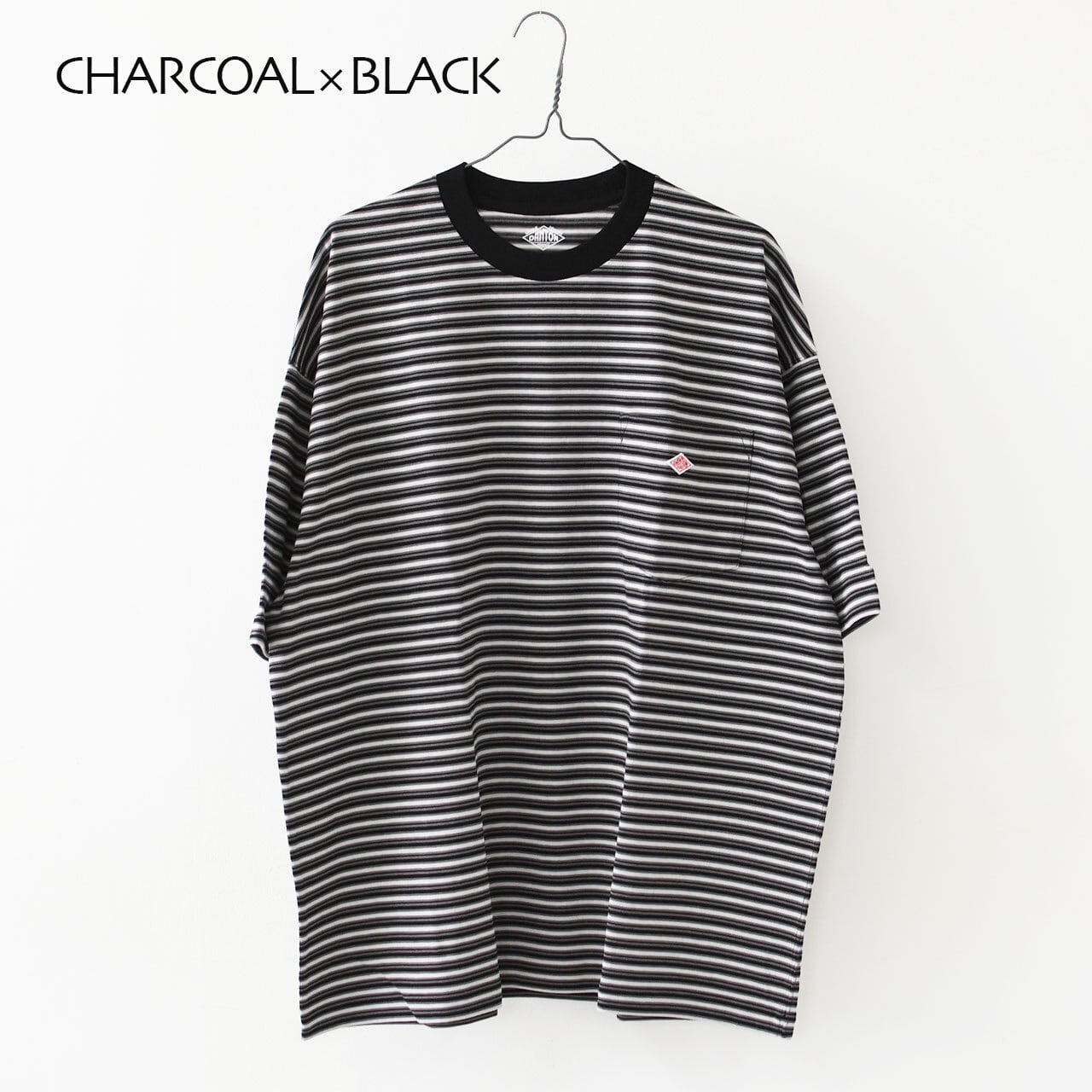 DANTON [ダントン] M BIG SILHOUETTE POCKET T-SHIRT STRIPE [DT