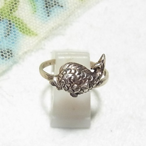 シルバー925製、魚のリング　サイズ10  アクセサリーのセール通販　11239S