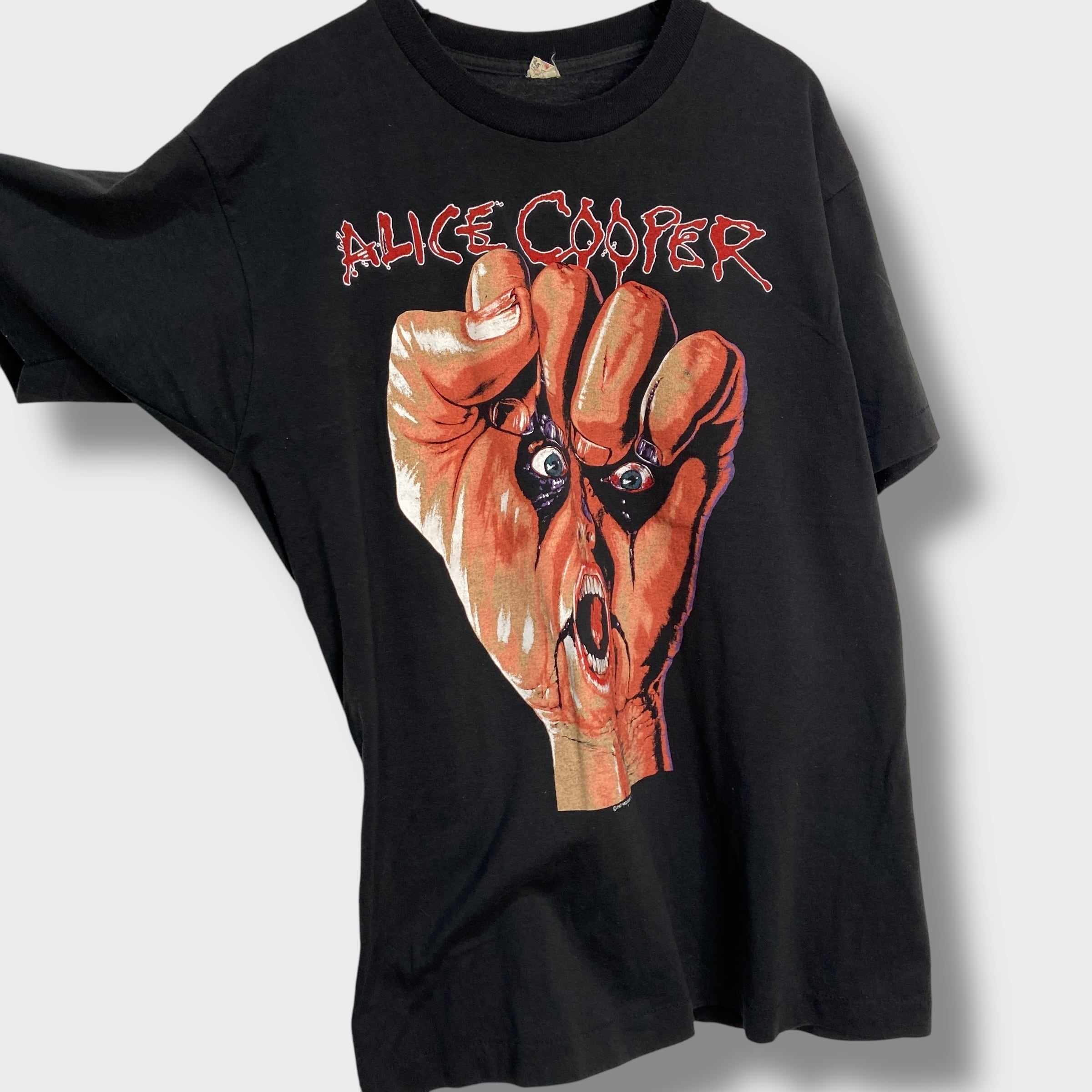 80s アリスクーパー レイズユアフィストアンドイェル バンドTシャツ 黒