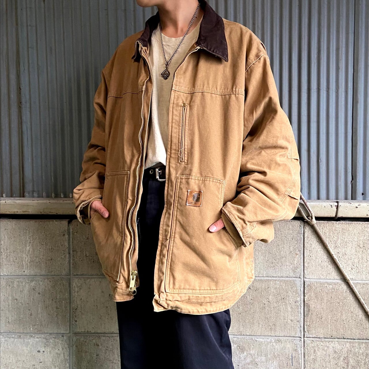 ビッグサイズ カーハート ワークジャケット コート メンズ2XL 古着