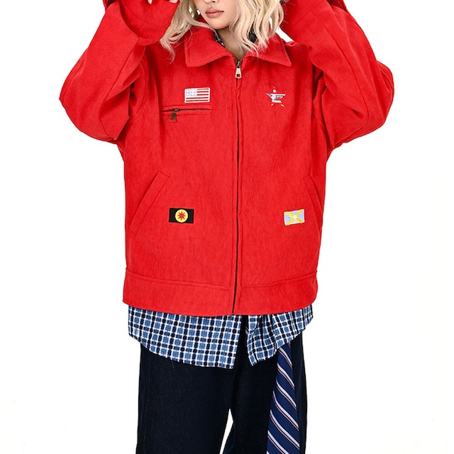 スターグラフィックバックプリントジャケット 2col R00992