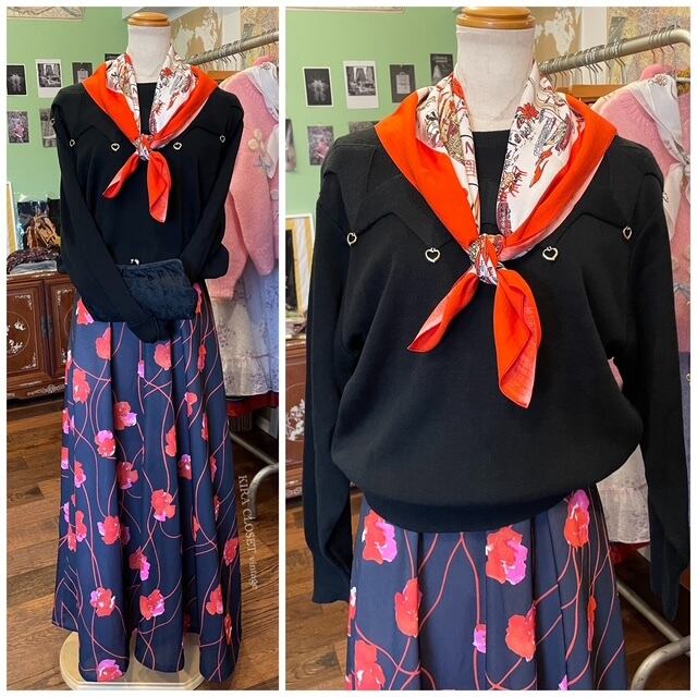 フランス買付 ヴィンテージ スカーフ タペストリー スーベニア