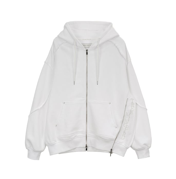 TREEMINGBIRD] Zipper Finishing Sweat Hoodie Zip-up [ White ] 正規