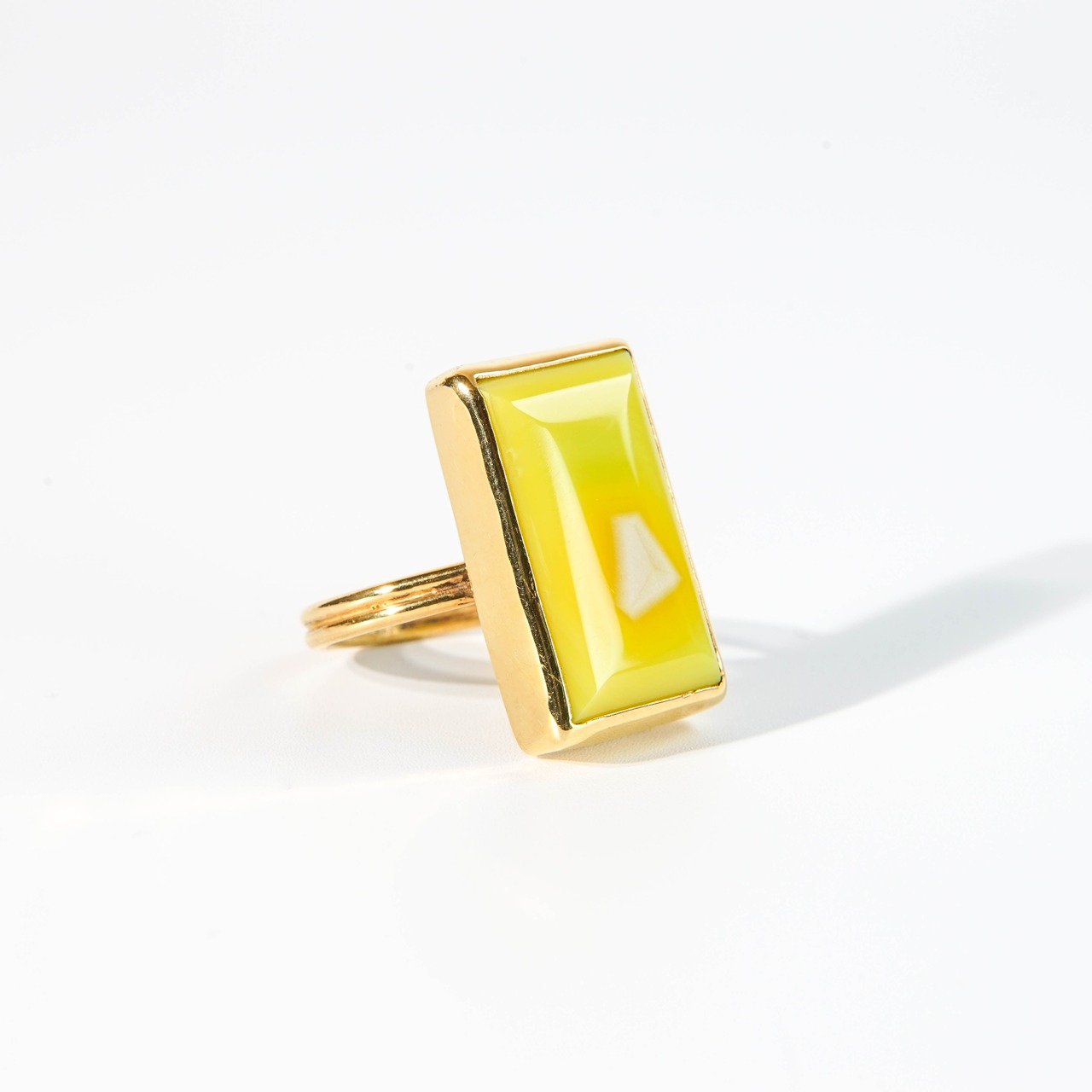 【free size】ウグイスアゲート リング（No.35)