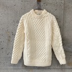 Off-white aran knit