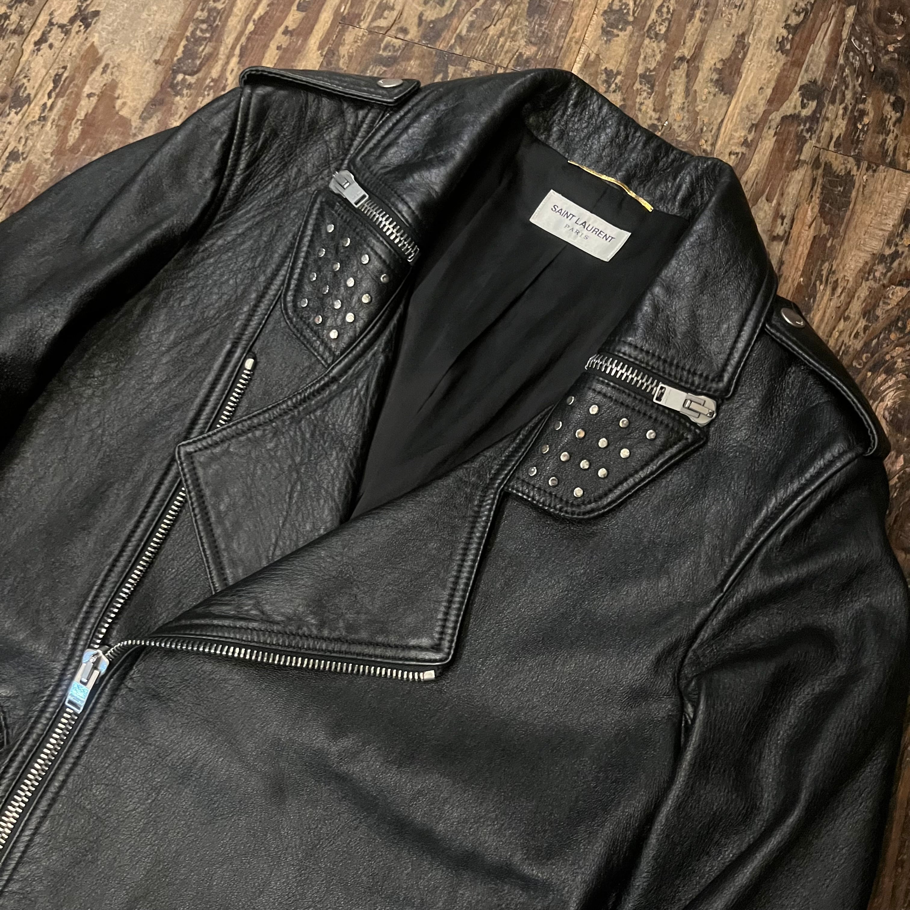 Saint Laurent サンローラン エディ期 スタッズライダースジャケット  