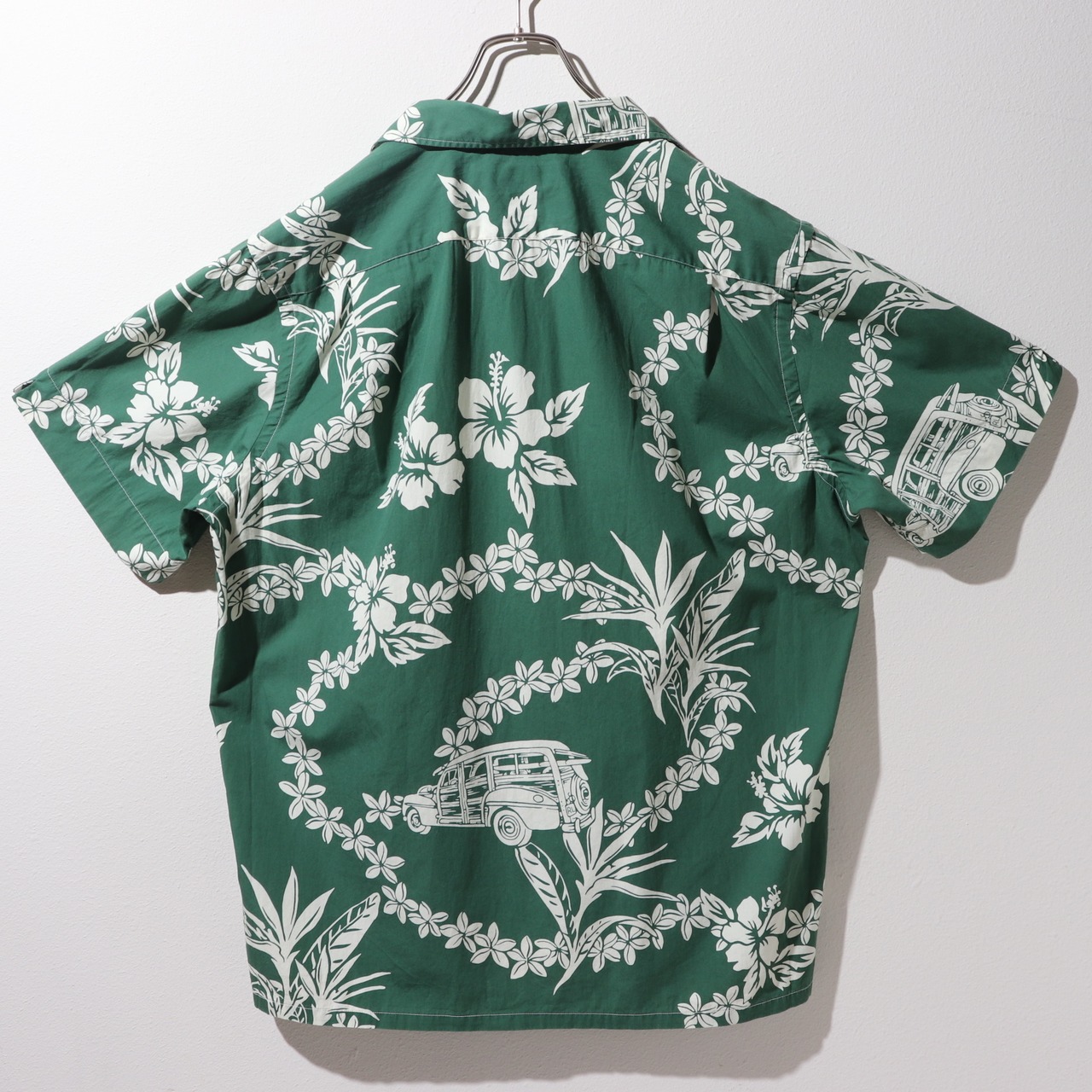 新品 XL ポロラルフローレン アロハシャツ 緑 グリーン ハイビスカス 総柄