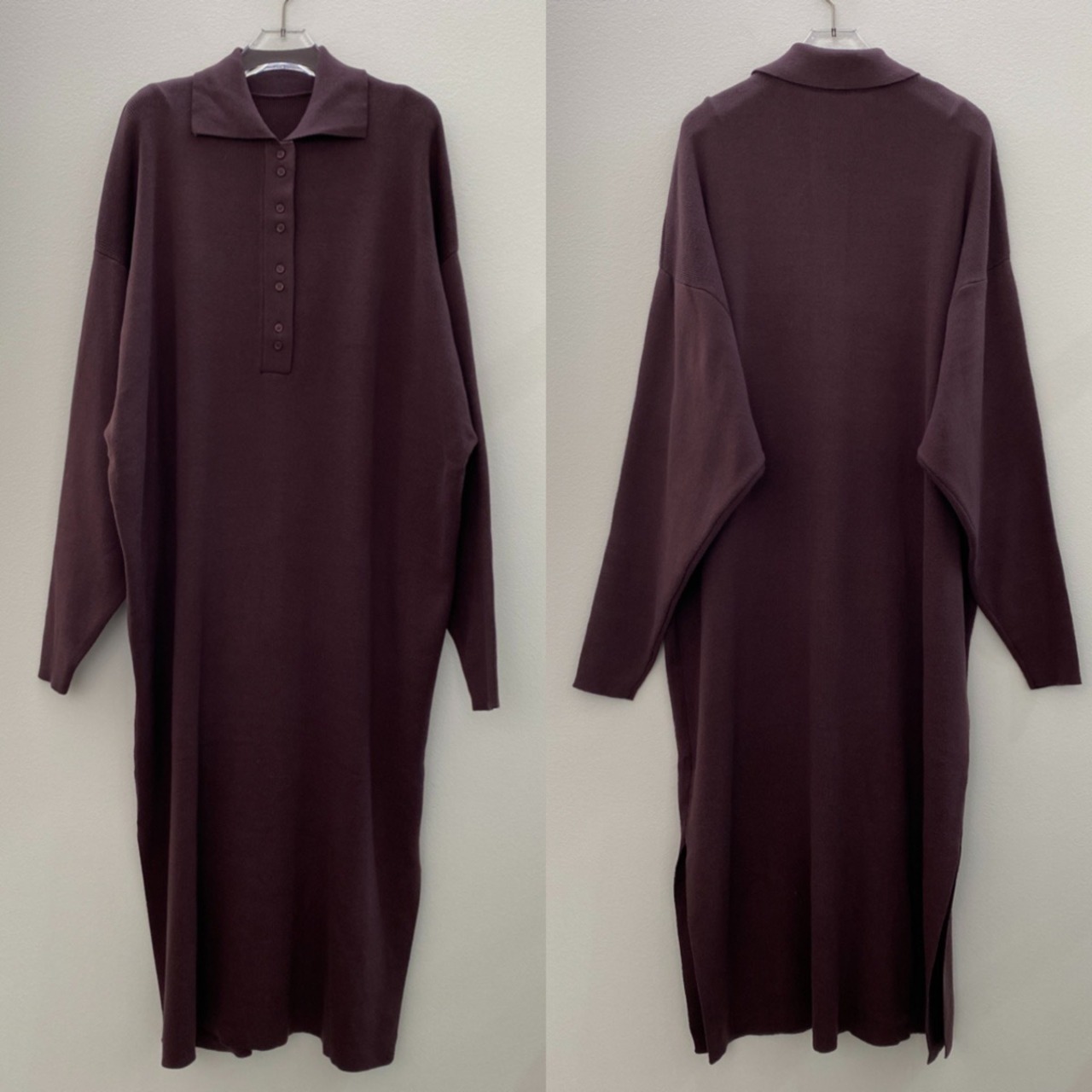 ポロニットロングOP/マロン