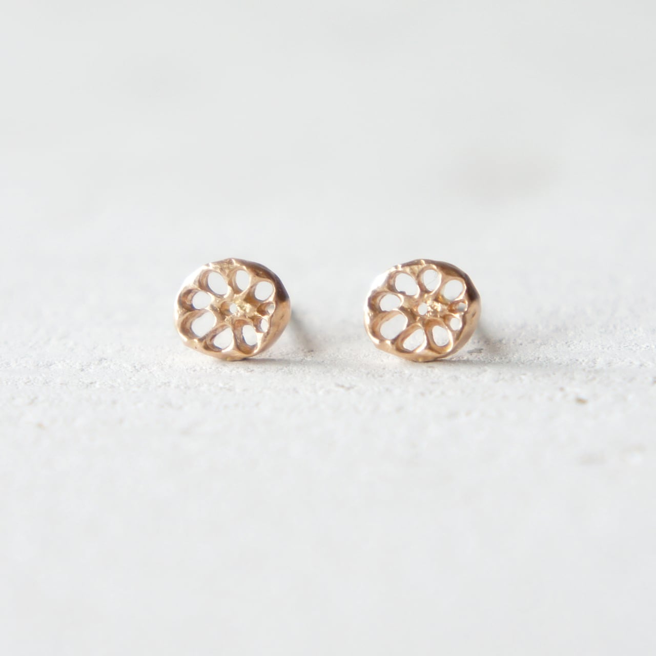 レンコンピアスK18PGピンクゴールドltppg1 | 銀工房wanling online shop