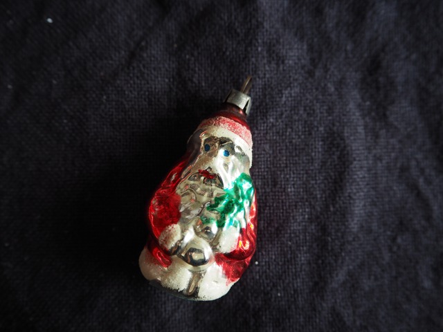 W.GERMANY Vintage Christmas glass ornament : Santa D