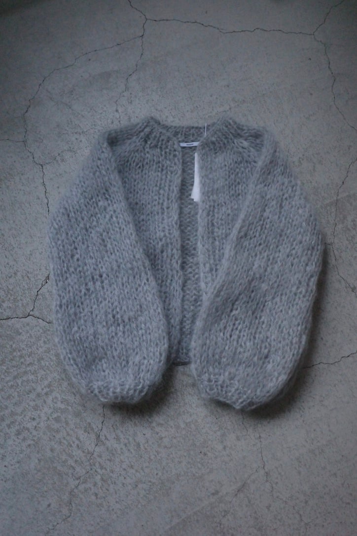 Maiami マイアミ / MOHAIR PUFFY SLEEVE SMALL CARDIGAN（MUDD) | Pay