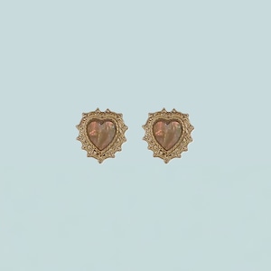 heart crystal  earrings