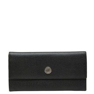 ブルガリ 二つ折り財布 ブラック レザー レディース BVLGARI 【中古】