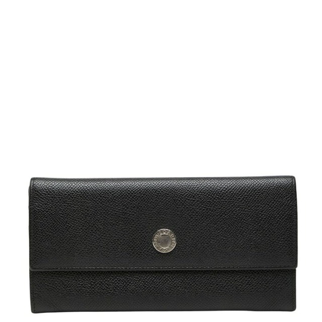 ブルガリ 二つ折り財布 ブラック レザー レディース BVLGARI 【中古】