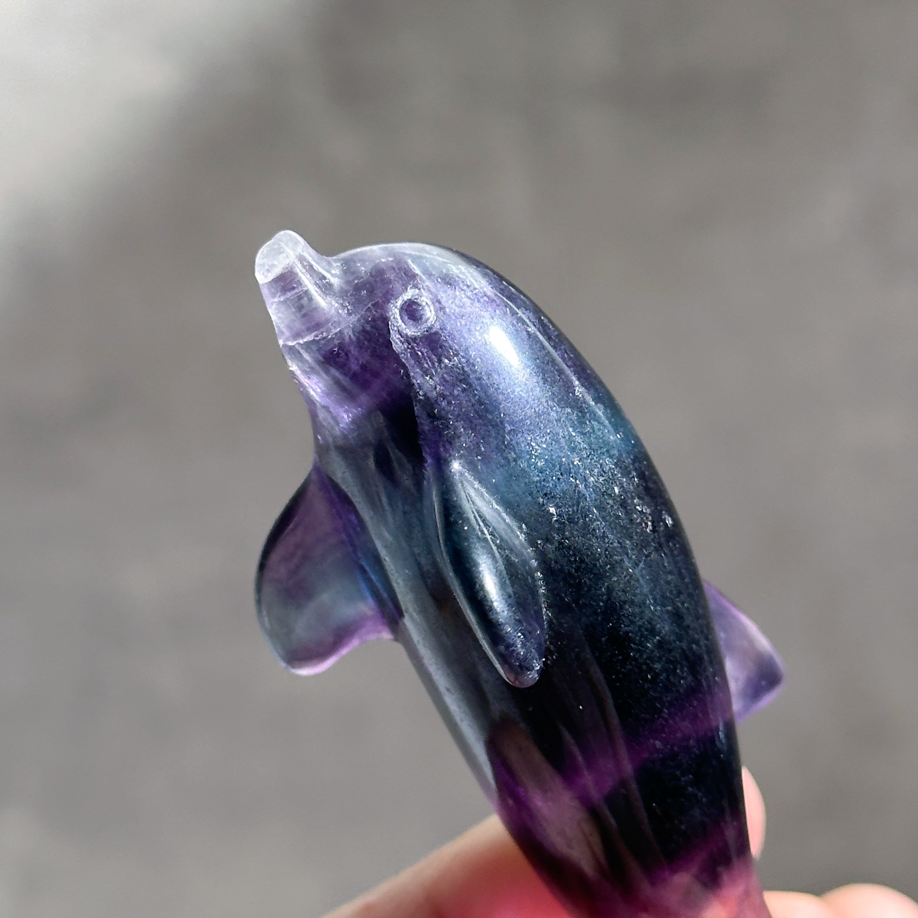 レインボーフローライト イルカ51◇ Fluorite ◇天然石