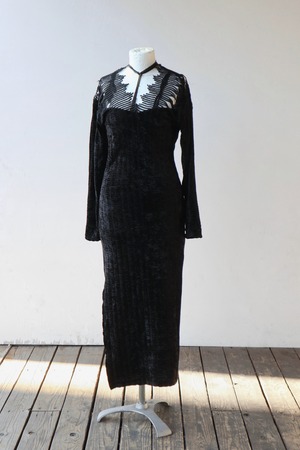 lace velours one-piece - made in France