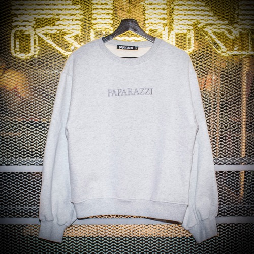 PAPARAZZI Embroidery Logo Over-size Crew Sweat【WOMEN】