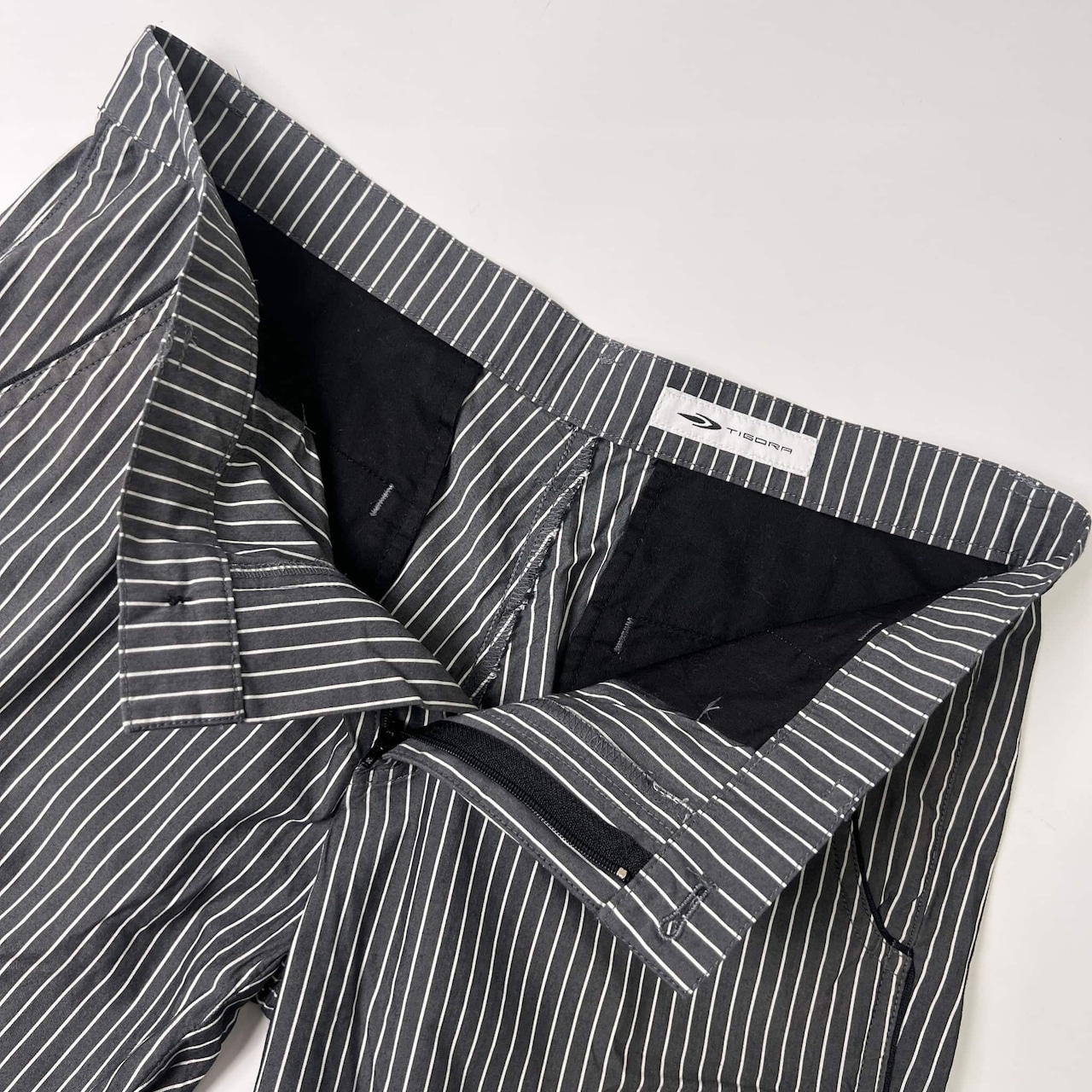 TIGORA ティゴラ ストライプ ハーフパンツ ショートパンツ 11/グレー系 レディース