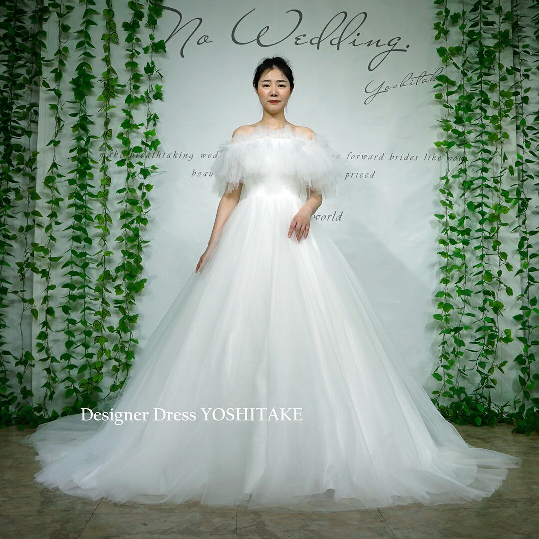 オーダー制作】ウエディングドレス(無料パニエ) Aラインウエディング  