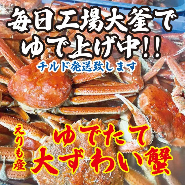 ゆでたて大ずわい蟹【えりも産】1尾（450g）
