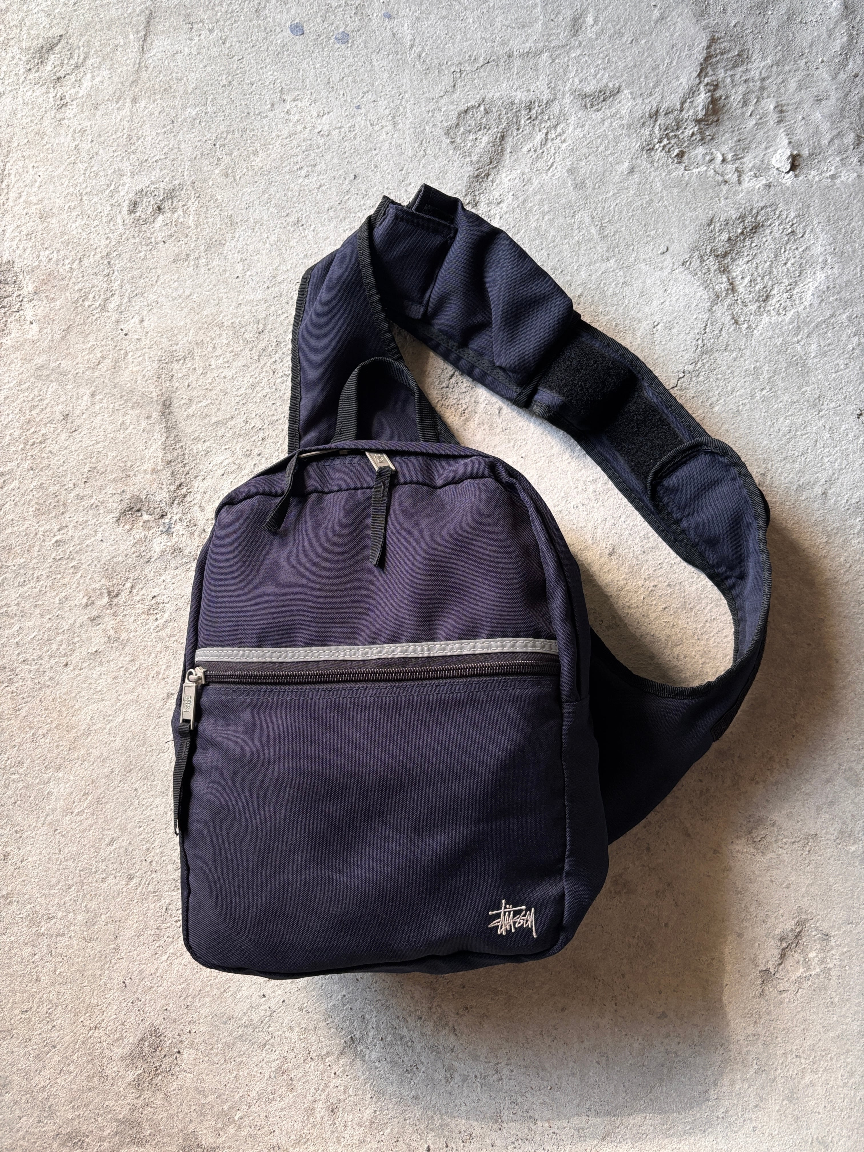 90～00s OLD STUSSY/Body Bag/紺タグ/ボディ－バッグ/ワンショルダ