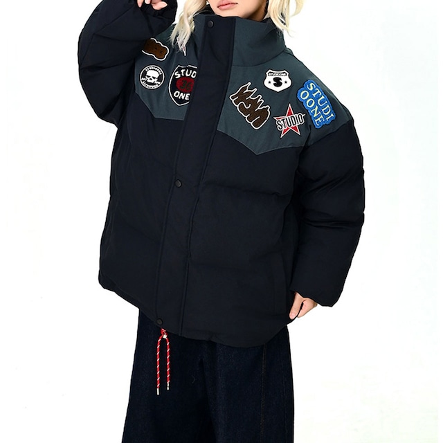 パッチワークユースカレッジボリュームジャケット 2col R01248