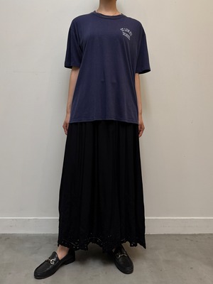CU13-7 80s-90s USED SCHOOL TEE "USA製" -NAVY-