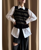 black velour sleeveless tops-5029-10