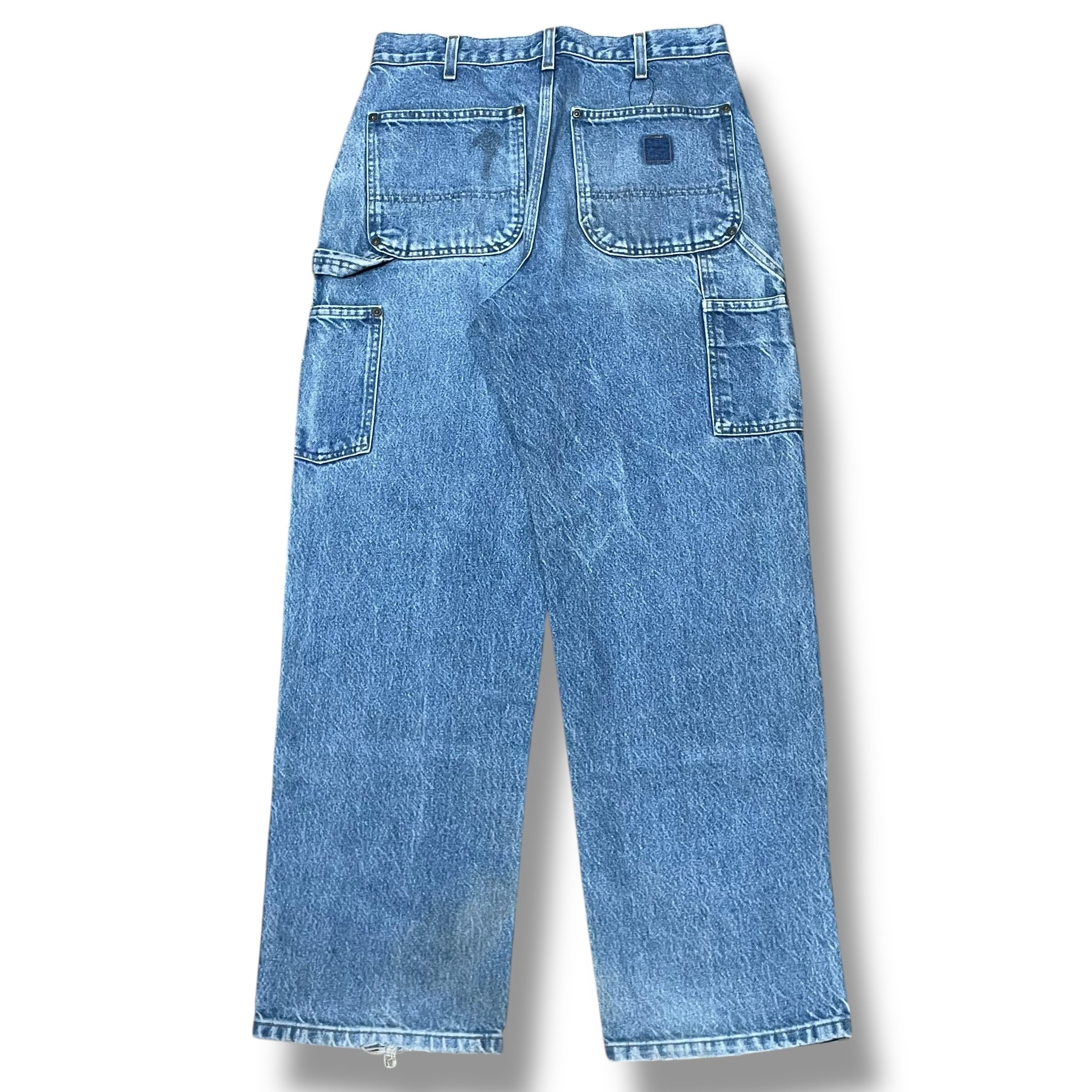 〈超希少〉carhartt デニム ダブルニーペインターパンツ アイスブルー 32×30】【00年代】Carhartt カーハート ダブルニー デニムパンツ