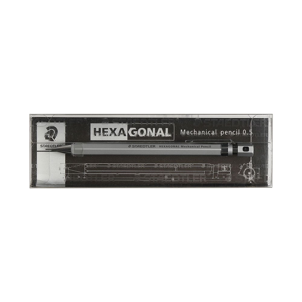 シャーペン STAEDTLER HEXAGONAL MECHANICAL PENCIL 0.5 ステッドラー ヘキサゴナル シャープペンシル 0.5mm  シルキーシルバー | SPORTUS