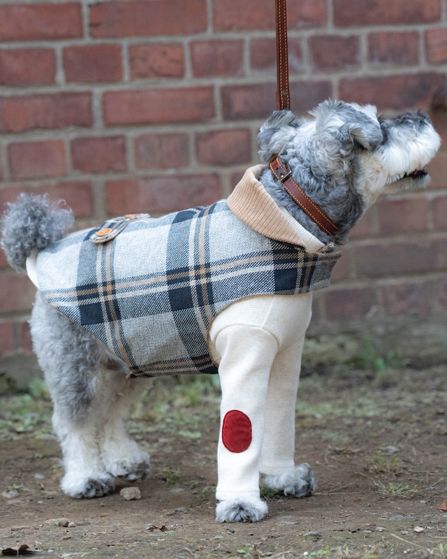 フルオープンジャケット コットンツイード チェック柄｜inunobacca