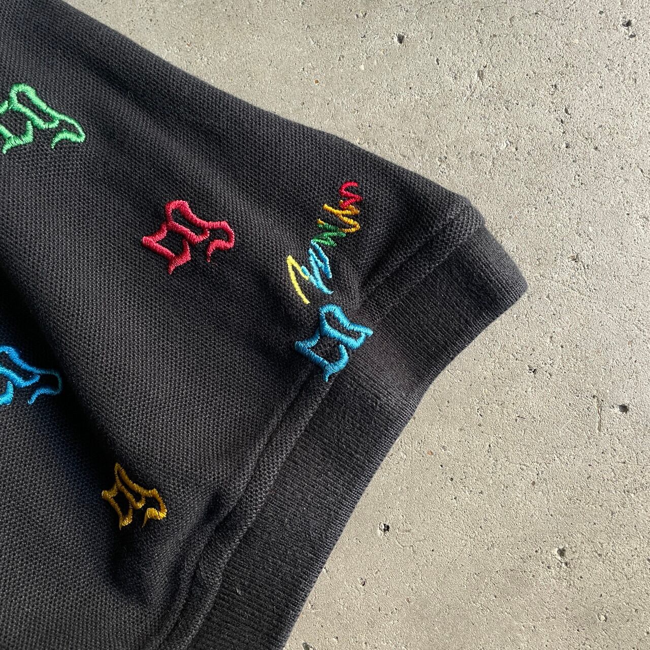 ビッグサイズ COOGI クージー 総柄 刺繍 ポロシャツ メンズ3XL 古着