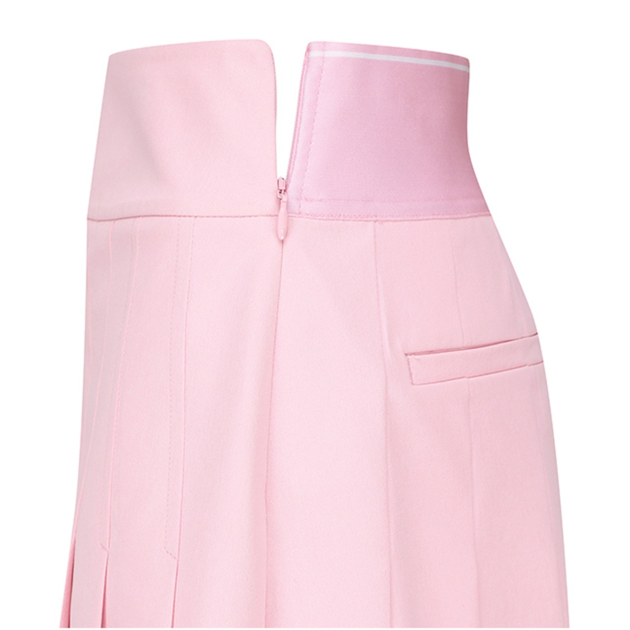 WOMEN LOGO BAND PLEATS SKIRT