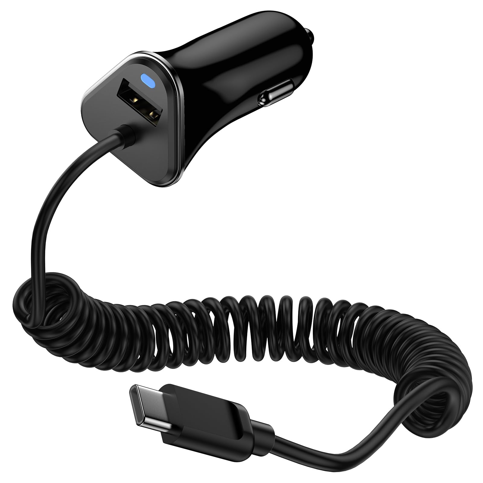 【数量限り】シガーソケット 3.4A/17W カーチャージャー タイプc&USB-A 2台同時充電 12V-24V車対応 車載充電器 小型 シガーライター iPhone 17/16/15/14/Samsung/Kyocera/Pixel/Xperia/Oppo/Sharp/iPad/AirPods など対応