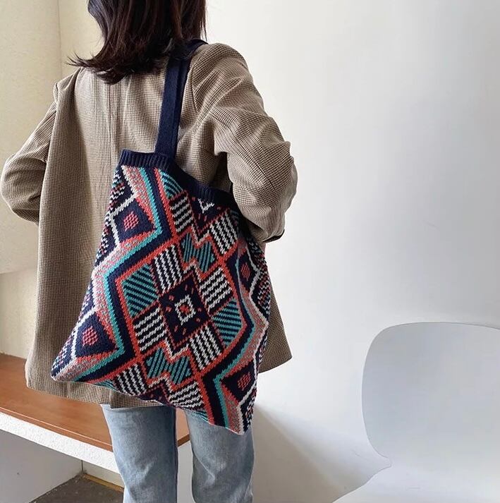 【2color】オルテガニットトートバッグ