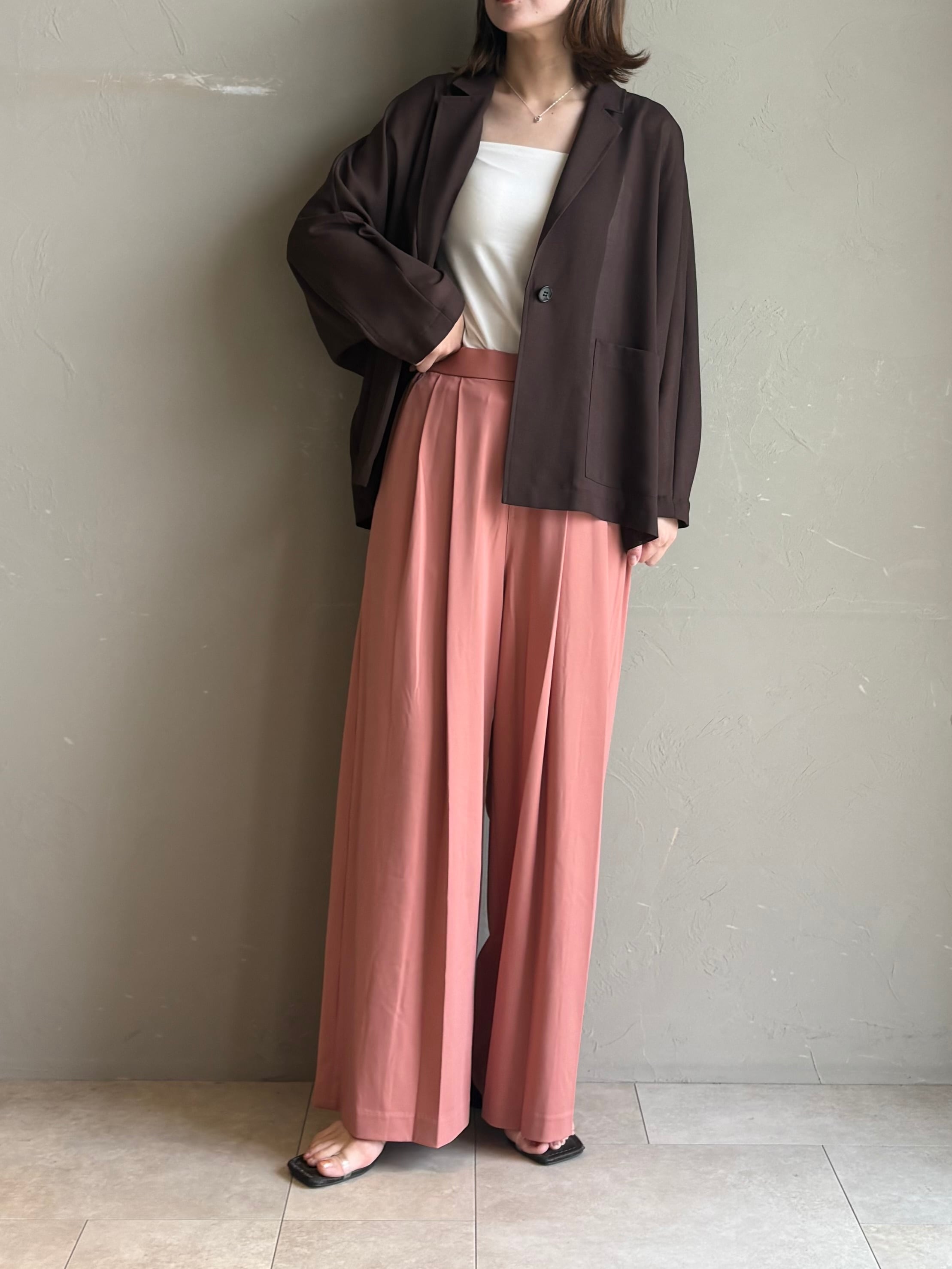 6/29まで期間限定POPUP 》【 TERRAORY 】Cool Cutsaw Tuck wide Pants