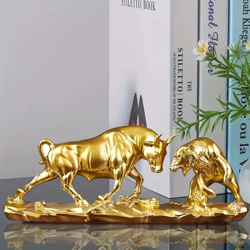 オブジェ 雄牛 熊 ゴールド おしゃれ インテリア 置物 オーナメント