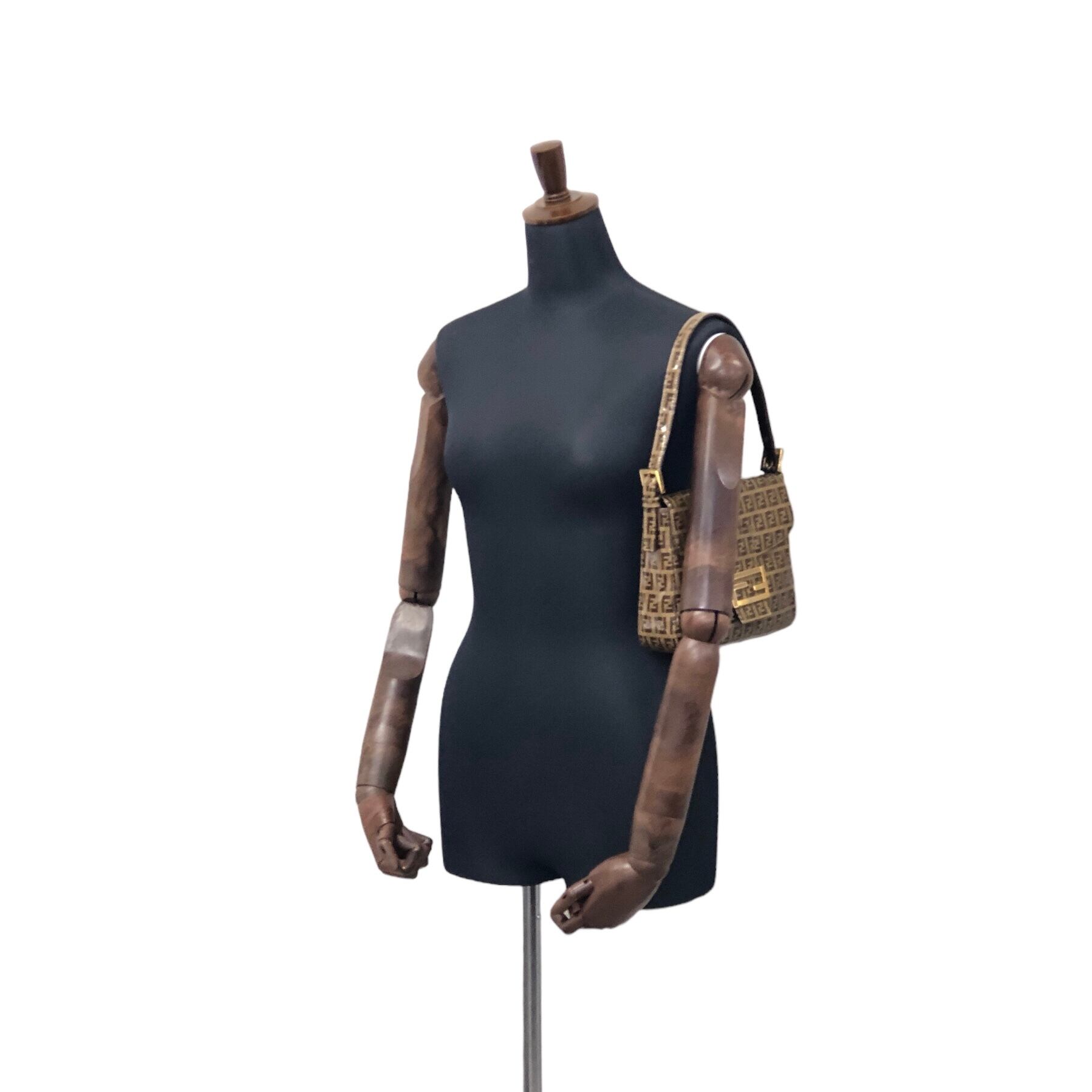 FENDI フェンディ ズッキーノ ショルダーバッグ ブラウン vintage